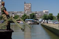 The Serbia Armed Forces Installed Pontoon Bridge to Lido Beach