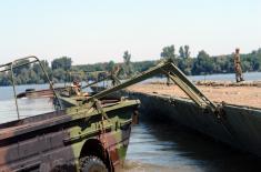 The Serbia Armed Forces Installed Pontoon Bridge to Lido Beach