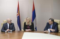 Minister Vučević meets with Cvijanović and Dodik in East Sarajevo