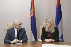 Minister Vučević meets with Cvijanović and Dodik in East Sarajevo