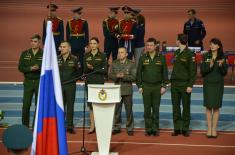 Medals for Military Academy cadets at the athletic meeting in Moscow