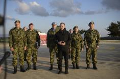 Minister Stefanović with Serbian peacekeepers in Lebanon: Serbia is proud of its boys and girls wearing blue berets