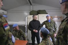 Minister Stefanović with Serbian peacekeepers in Lebanon: Serbia is proud of its boys and girls wearing blue berets