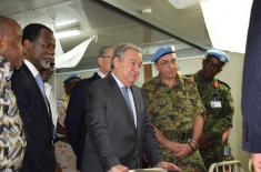 The UN Secretary-General visited the Serbian military hospital in Bangui