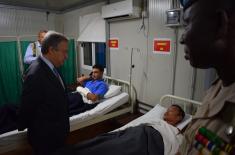 The UN Secretary-General visited the Serbian military hospital in Bangui