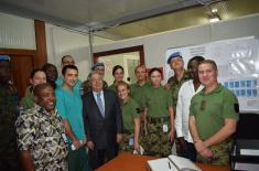 The UN Secretary-General visited the Serbian military hospital in Bangui