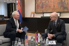 Meeting between Minister Vučević and U.S. Ambassador Hill