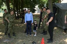 Minister Stefanović Visits Military Academy Cadets at Ada Ciganlija