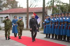 Minister Vučević visits Serbian Armed Forces Guard