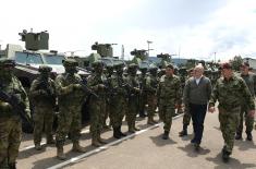 Minister Vučević visits deployed SAF troops