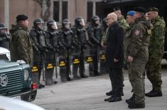 Minister Vučević visits Serbian Armed Forces Guard