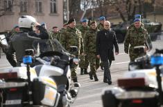 Minister Vučević visits Serbian Armed Forces Guard