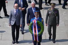 President of Republic of Cuba Lays Wreath at Monument to Unknown Hero on Avala