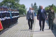 President of Republic of Cuba Lays Wreath at Monument to Unknown Hero on Avala