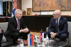 Minister Vučević meets with outgoing Slovak ambassador Rosocha