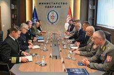 Minister Vučević meets with Commander of JFC Naples Admiral Munsch