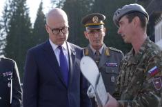 Minister Vučević visits Slovenian Armed Forces