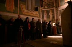 Minister Vučević attends Christmas liturgy in Kovilj Monastery