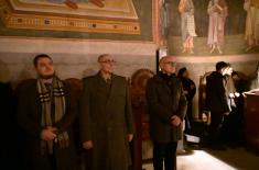 Minister Vučević attends Christmas liturgy in Kovilj Monastery