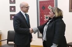 Meeting between Minister Vučević and Greek Ambassador Levanti