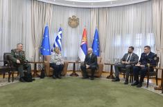 Meeting between Minister Vučević and Greek Ambassador Levanti