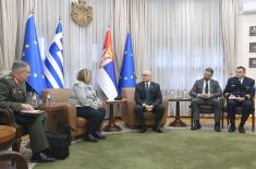 Meeting between Minister Vučević and Greek Ambassador Levanti