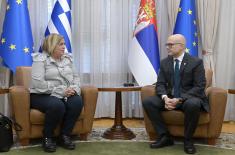  Састанак министра Вучевића са амбасадорком Грчке Леванти