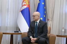 Meeting between Minister Vučević and Greek Ambassador Levanti
