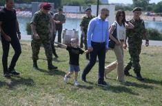 Minister Stefanović Visits Military Academy Cadets at Ada Ciganlija