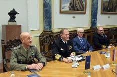 Meeting between Minister Vučević and JFC Naples Commander, Admiral Munsch