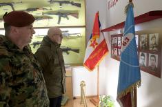 Minister Vučević visits 63rd Parachute Brigade