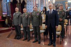 Minister Vučević and General Mojsilović attend military bishop handover ceremony