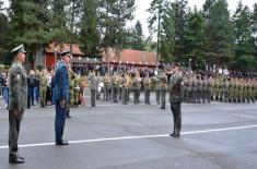 Soldiers and cadets swore an oath to the fatherland