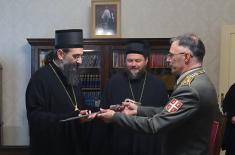 Minister Vučević and General Mojsilović attend military bishop handover ceremony