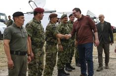 President Vučić arrives at Pasuljanske Livade range