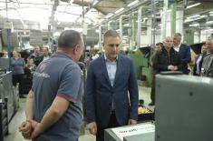 Minister Stefanović visits “Prvi Partizan“ ammunition factory in Užice