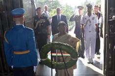 President of India lays wreath at Monument to Unknown Hero on Mt. Avala