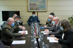 State Secretary Živković meets with Deputy Chief of the Main Directorate for Political-Military Affairs of the Russian Armed Forces General Miskovets