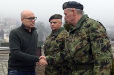 Minister Vučević and General Mojsilović visit members of Serbian Armed Forces and Police