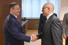 Minister Vučević meets with Minister of Foreign Affairs of Kazakhstan Nurtleu