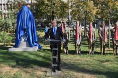Minister Vučević unveils monument to General Božidar Boža Janković