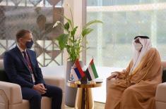 Minister Stefanović meets with UAE Minister of State for Defence Affairs