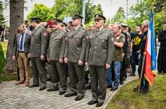 MOD and SAF delegation lays wreath at Monument to Košare Heroes