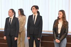 Awards presented to winners of “Momčilo Gavrić – a Little Hero of the Great War” writing competition