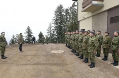 Minister Vučević Visits Members of 126th Air Surveillance, Early Warning and Guidance Brigade 