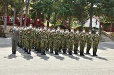 Soldiers take oath of enlistment in the barracks in Valjevo, Sombor and Leskovac