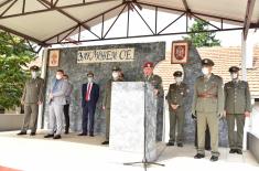 Soldiers take oath of enlistment in the barracks in Valjevo, Sombor and Leskovac