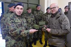 Minister Vučević Visits Members of 126th Air Surveillance, Early Warning and Guidance Brigade 