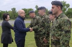 Minister Vučević and Chinese Ambassador Chen Bo shown FK-3 anti-aircraft missile system