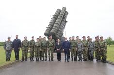 Minister Vučević and Chinese Ambassador Chen Bo shown FK-3 anti-aircraft missile system